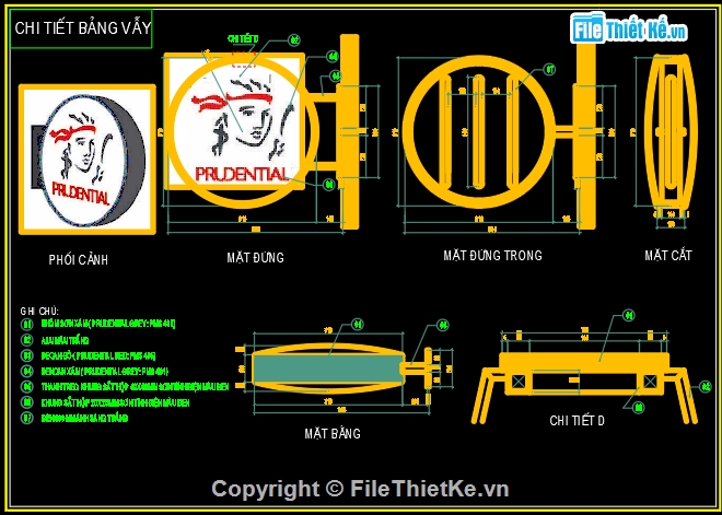 Ban ve thiet ke bien hieu khung quang cao Prudenti,thiết kế biển hiệu chi nhánh Prudential,Thiết kế mặt tiền khung quang cao Prudential,Thiết kế chi nhánh  bảo hiểm Prudential